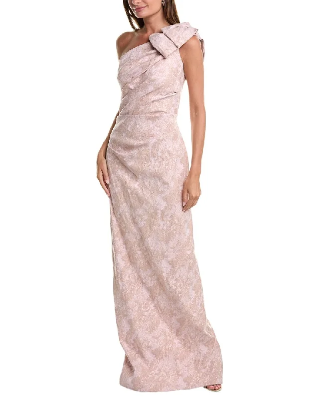 Formal Dress for Bat MitzvahsTeri Jon by Rickie Freeman Metallic Jacquard Gown