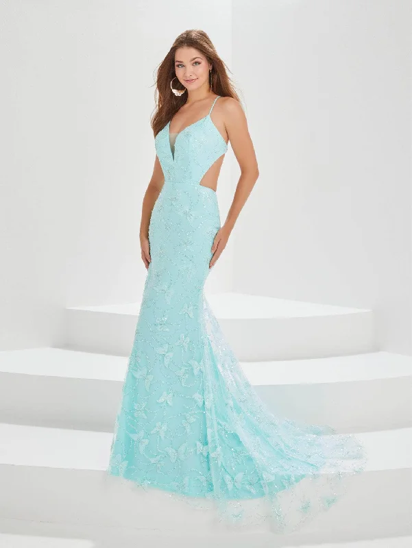 luxury prom dressesTiffany Designs by Christina Wu 16013 - Butterfly Laced Prom Gown