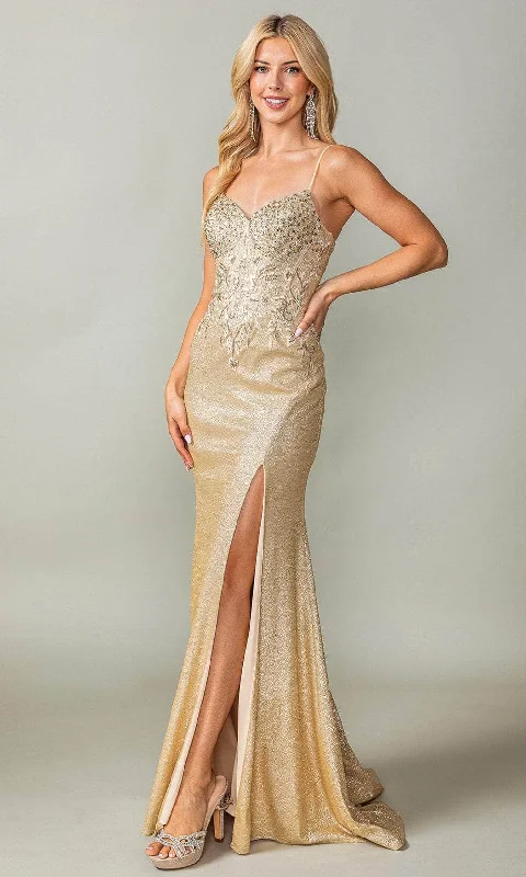 prom dresses with pocketsDancing Queen 4375 - Embroidered High Slit Prom Dress