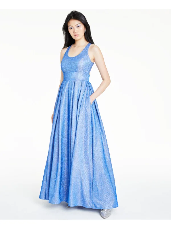 Formal Dress for Black Tie Eventsmorgan & co blue shimmer gown