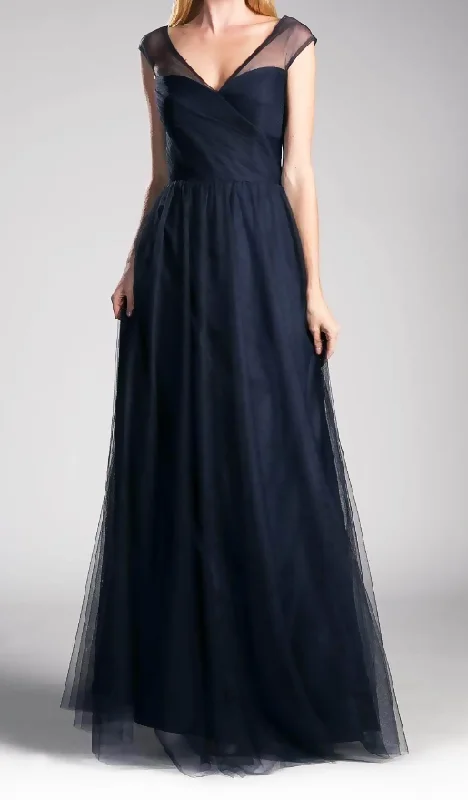 Formal Dress for Runway Shows10 - la divine navy pleated bodice tulle gown