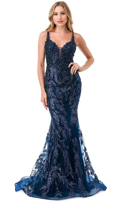 prom dresses with lace appliquésTrevi Collection L2777B - Lace Up Mermaid Prom Dress