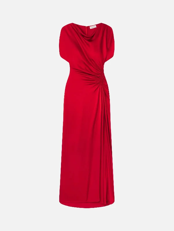 Affordable Formal Dress OptionsNadia Satin Gown in Really Red