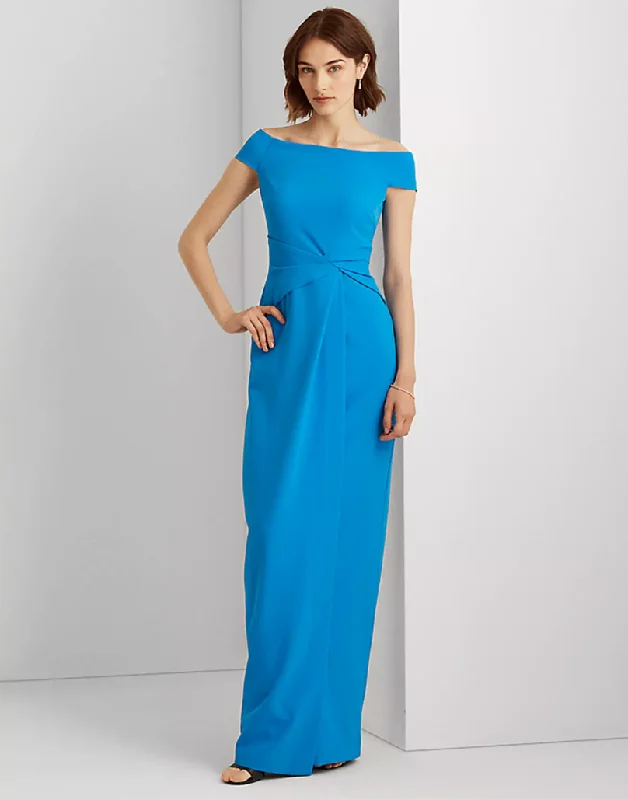 Formal Dress for Quinceañeras14 - ralph lauren aqua blue off the shoulder gown