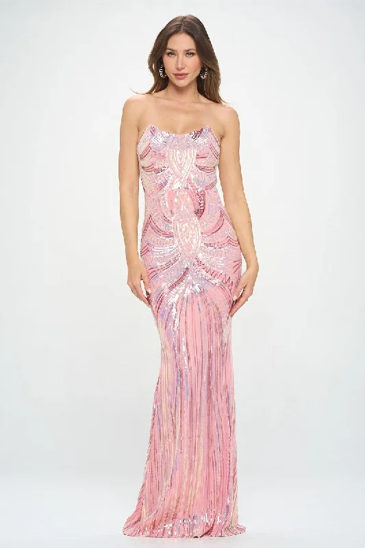 Formal Dress for Urban Themesssb pink sequin gown