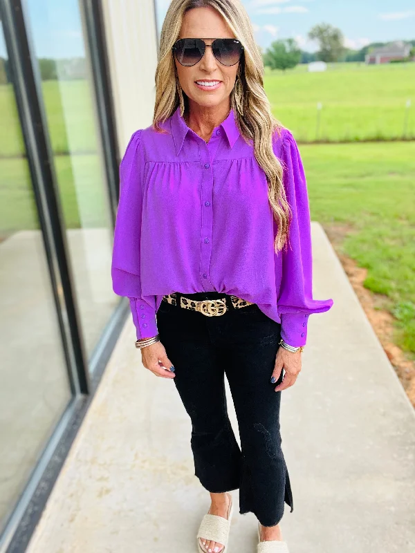 women's tops for those who want to stay on top of the latest fashion trends and wear pieces that are both stylish and on-trendTHE PROPER TOP --PURPLE