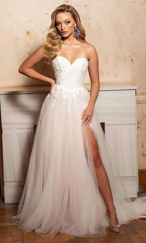 prom dresses with sequin detailingAlyce Paris 61723 - Strapless Lace Applique Prom Gown