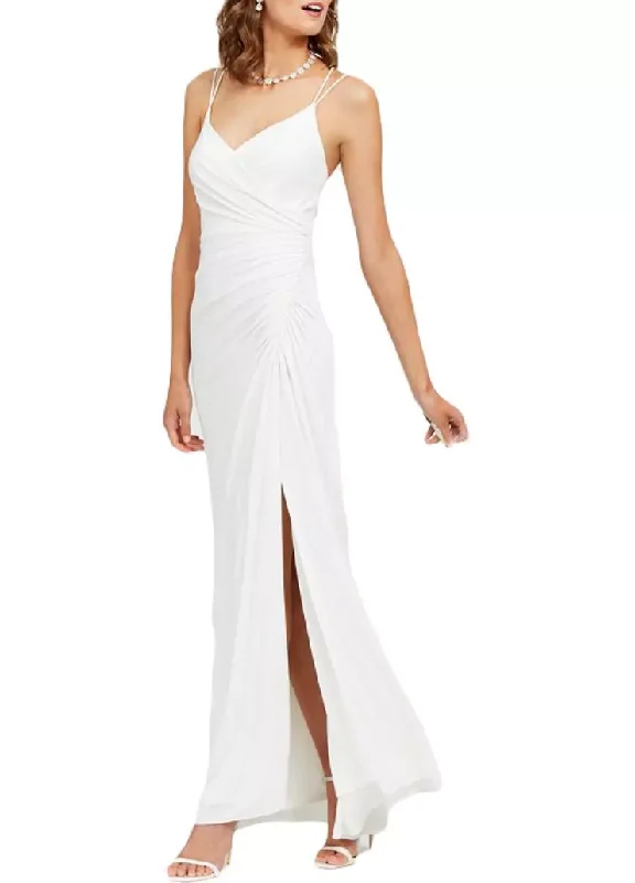 Formal Dress for Bar Mitzvahs10 - adrianna papell white ruched fitted gown