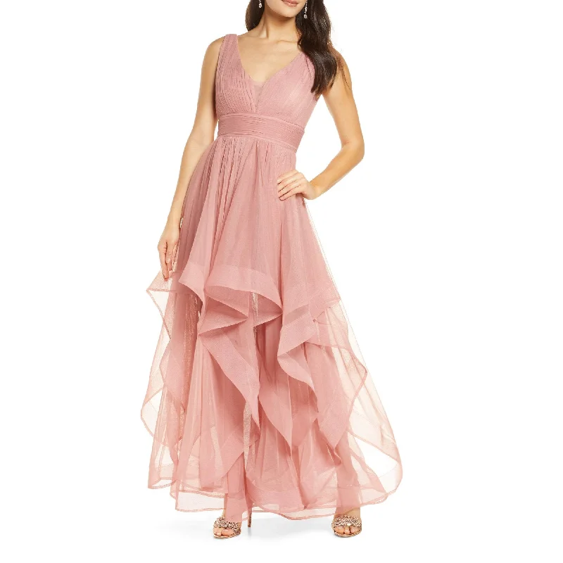 Formal Dress for Runway Shows13 - sequin hearts pink layered tulle gown