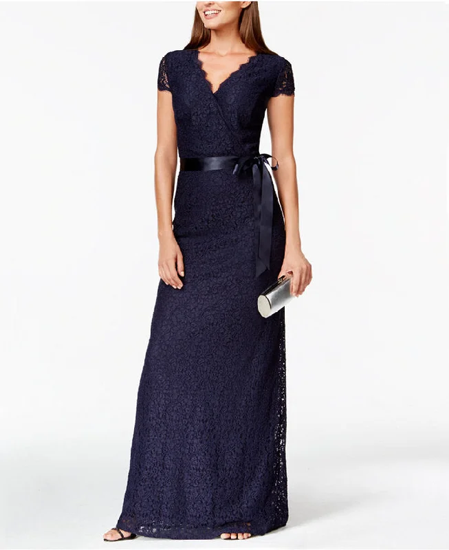 Formal Dress for Evenings12 - adrianna papell navy lace scalloped gown