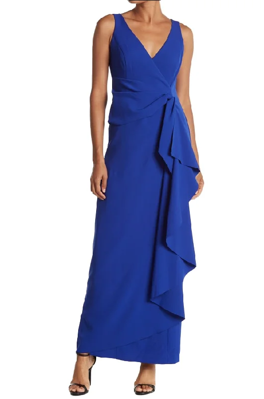 Formal Dress for Semi-Formal Eventsmarina royal blue cascade ruffle gown