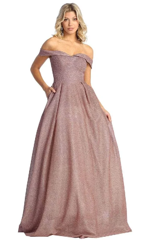 sleeveless prom dressesMay Queen - Sweetheart Glittered Prom Gown MQ1915 - 1 pc Burgundy In Size 18 Available