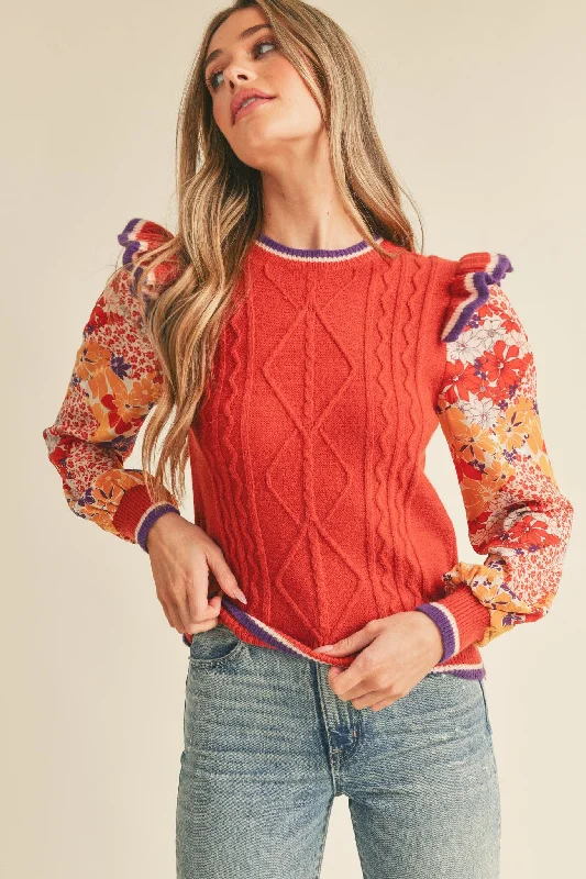 women's tops for maximalist fashion loversOFFICIAL LAUNCH TOP-  RUST-FLASH SALE