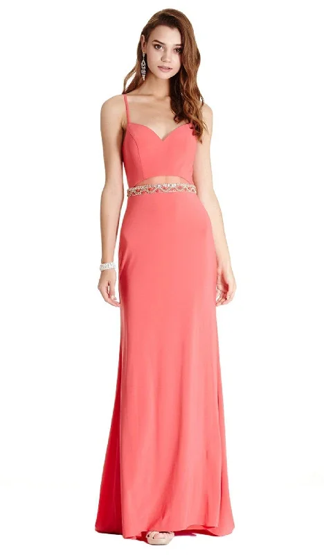 off-the-shoulder prom dressesTrevi Collection - Embellished Sweetheart Sheath Prom Dress