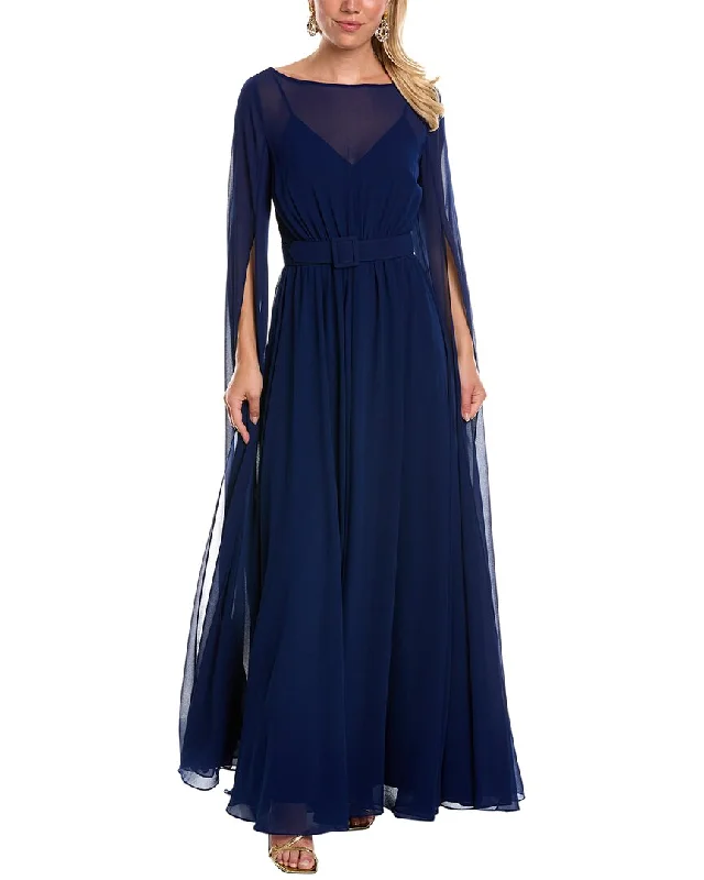 Formal Dress for QuinceañerasBadgley Mischka Cape Sleeve Gown