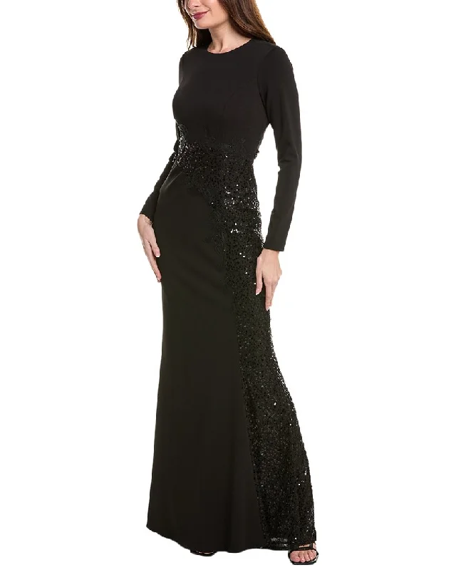 Formal Dress for Indoor WeddingsTeri Jon by Rickie Freeman Sequin Insert Gown