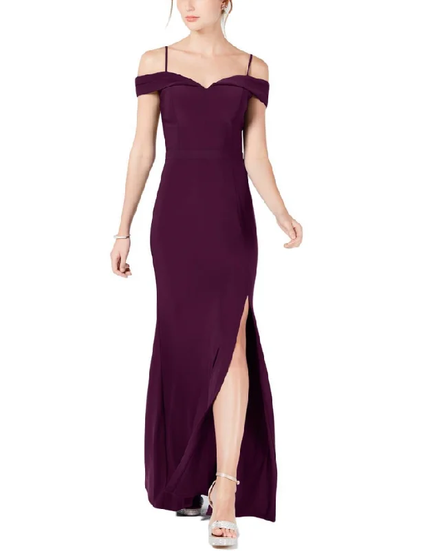 Formal Dress for Debutantes3 - morgan & co. purple cold shoulder gown