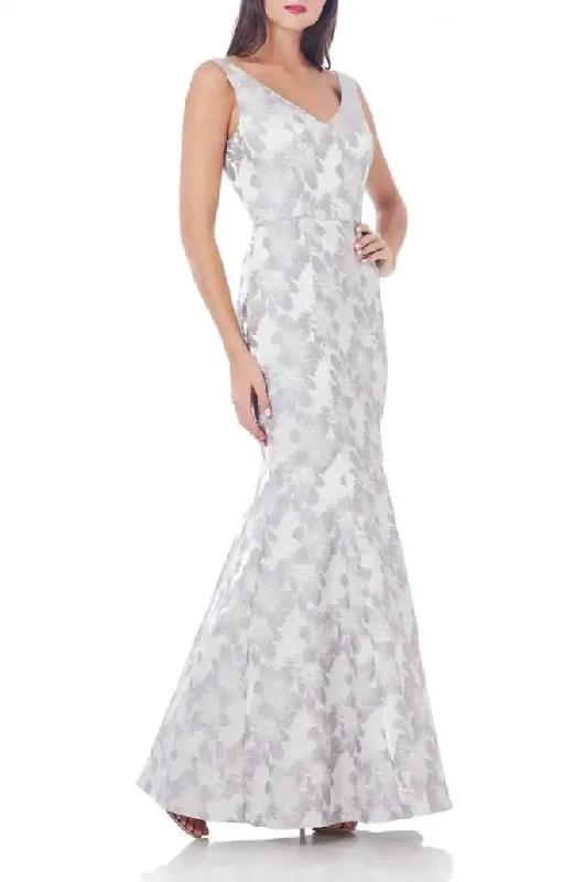 Formal Dress for Outdoor Weddings4 - js collections grey floral jacquard gown