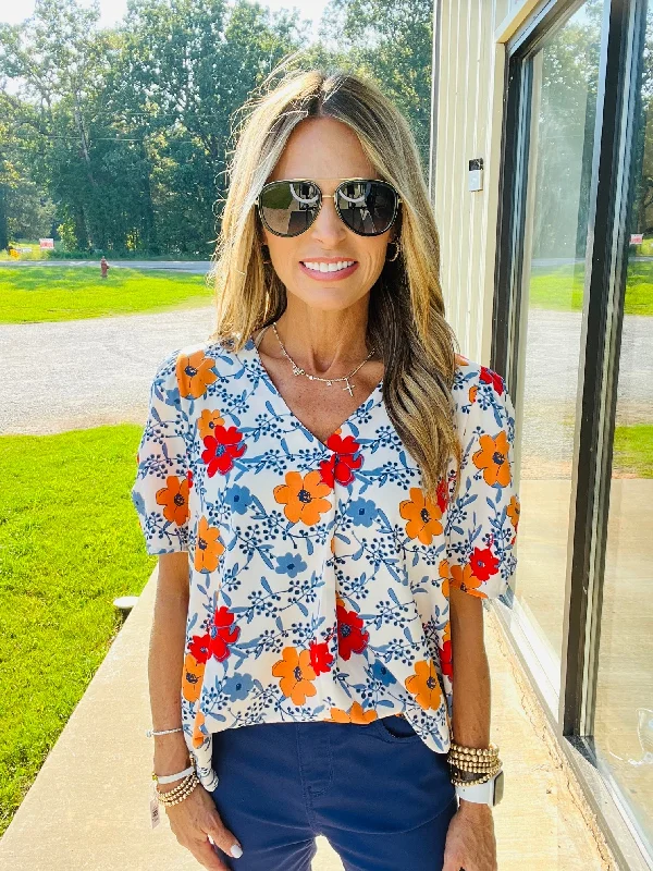 trendy women's topsCHASING BUTTERFLIES TOP-- SUMMER SALE