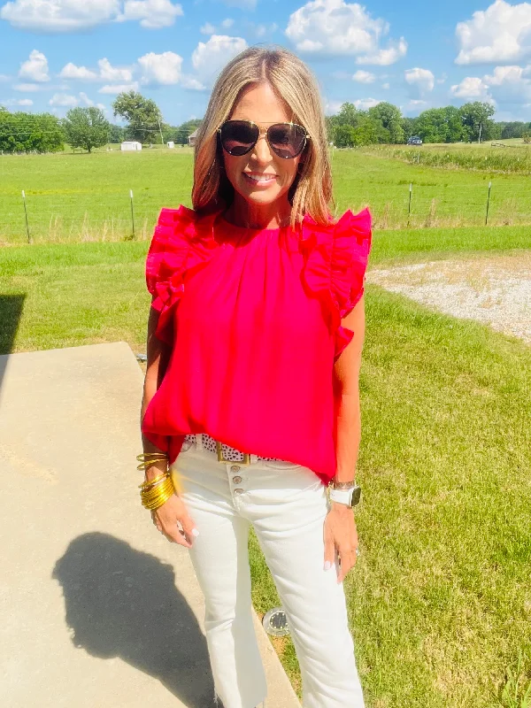 chic women's tops for everyday wearCORAL REEF TOP--SUMMER SALE