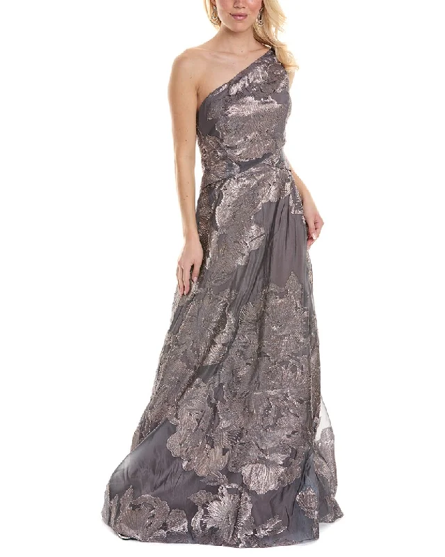 Formal Dress for Art GalleriesRene Ruiz One-Shoulder Fil Coupe A-Line Gown