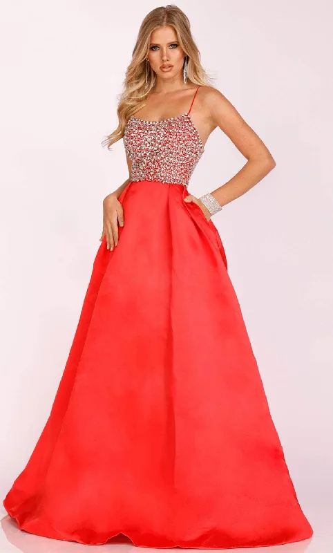 lace-up prom dressesTerani Couture 231P0087 - Beaded Scoop Prom Gown