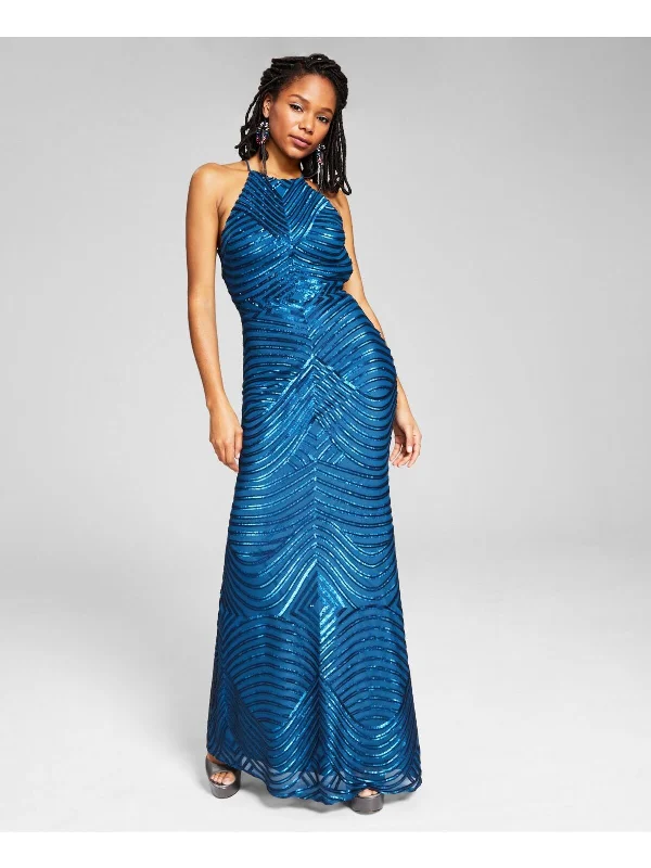 Formal Dress for Urban Themes1 - blondie nites teal lace up geometric gown