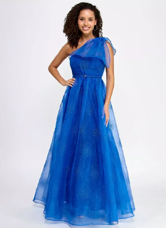 Formal Dress for Beach Themes0 - violet weekend blue one shoulder gown