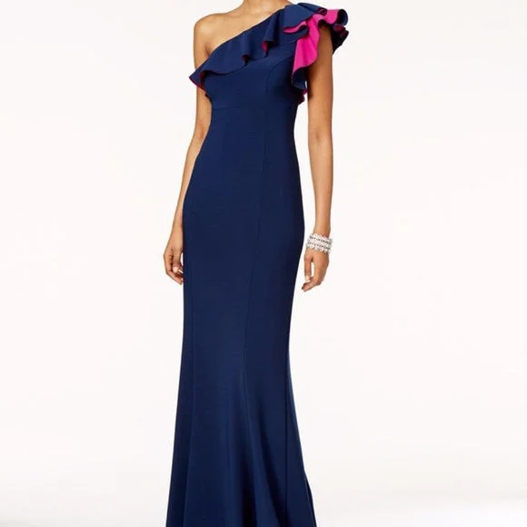 Formal Dress for International Events6P - xscape navy & fuchsia mermaid gown