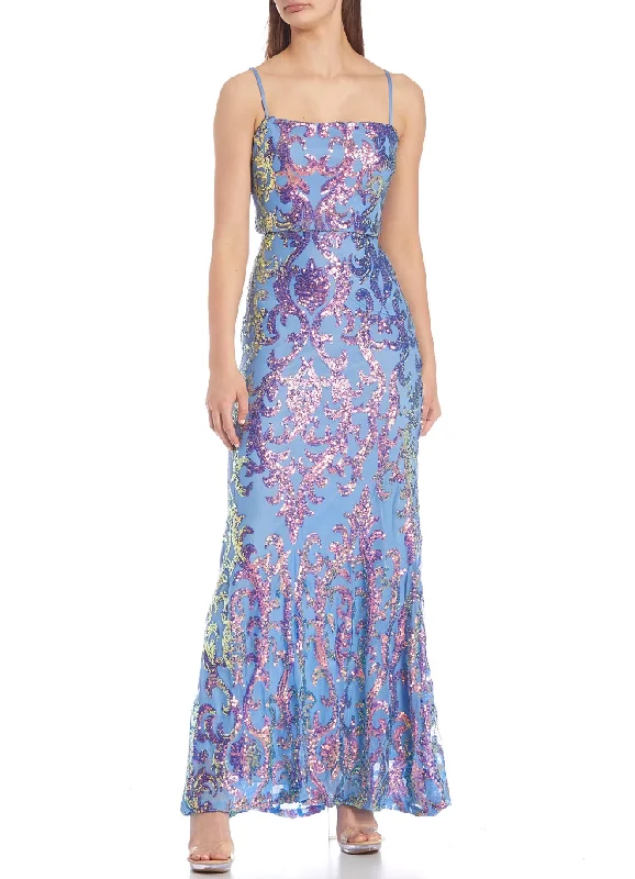 Formal Dress for Opera Nights1 - b darlin pink & purple patterned sequin gown