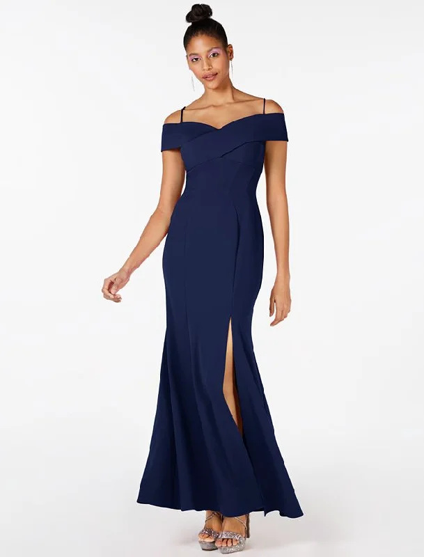 Formal Dress for Proms8 - nightway navy off the shoulder gown