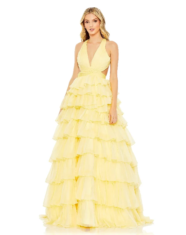 Formal Dress for Modeling AuditionsChiffon Layered Cut Out Ballgown