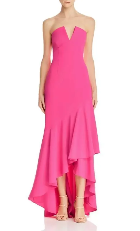 Formal Dress for Concerts0 - jill stuart hot pink strapless high low gown