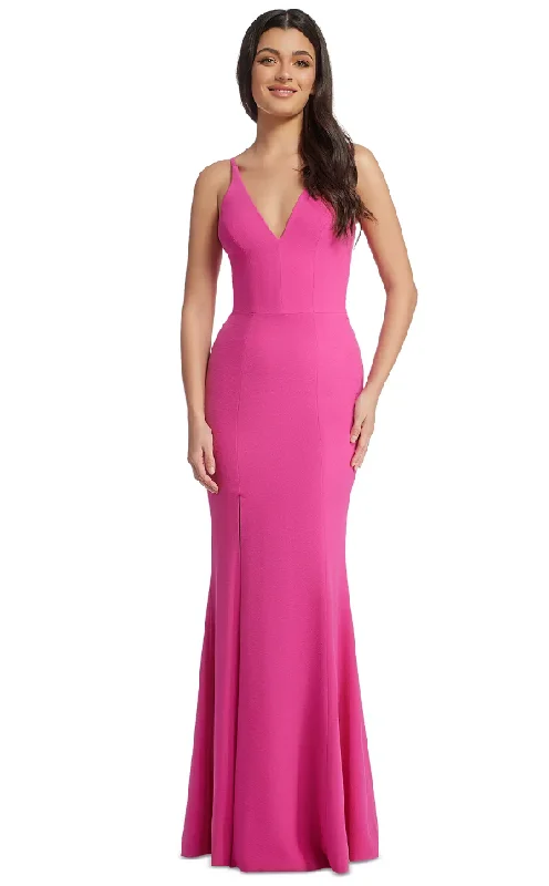 Formal Dress for Indoor WeddingsS - dress the population bright pink fitted gown