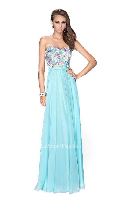 Formal Dress for Literary Awards00 - la femme mint strapless flower gown