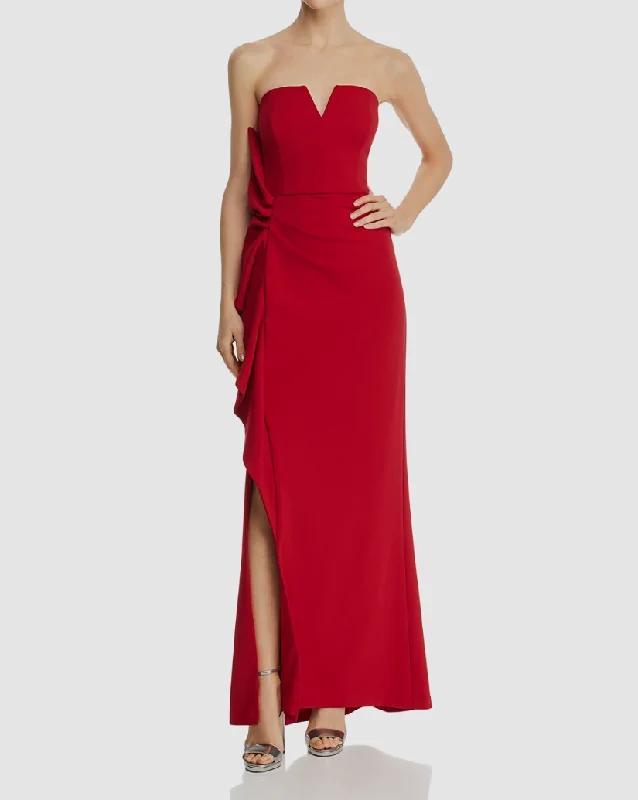 Formal Dress for Glamorous Themes4 - aidan mattox red strapless ruffle gown