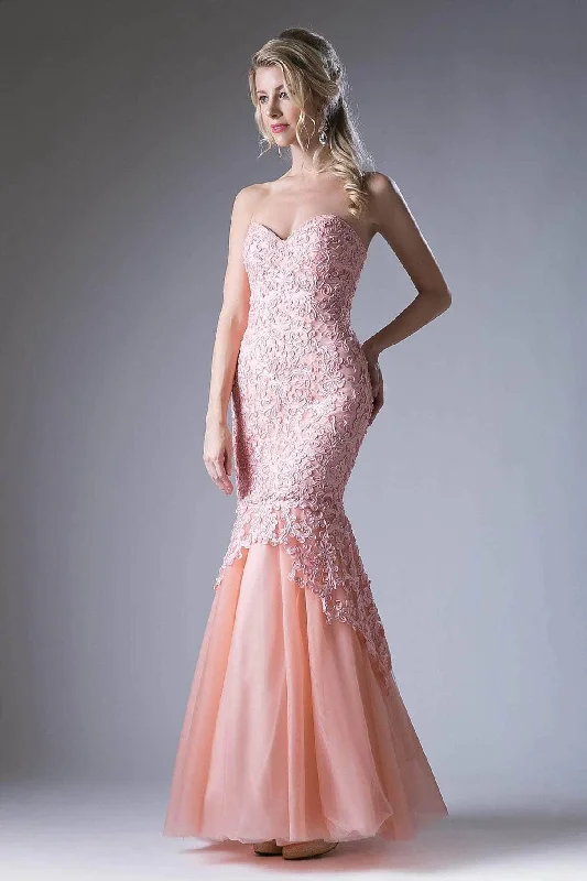 floral prom dressesLadivine KC1701 - Lace Sweetheart Neck Prom Gown