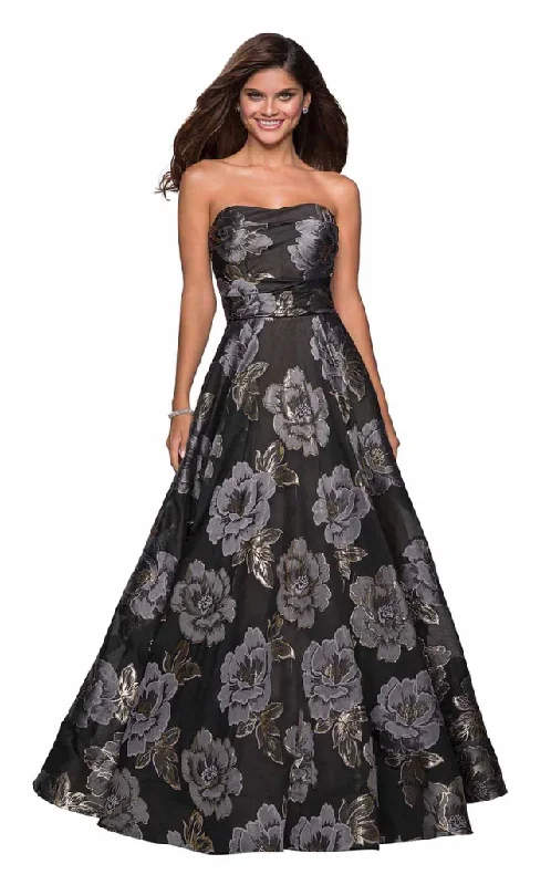 Men's Formal Dress Codes4 - la femme black & gold metallic floral ball gown