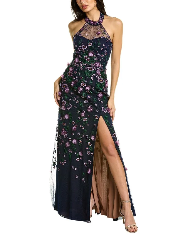 Formal Dress for Eco-Conscious EventsMarchesa Notte Floral Embroidered Gown