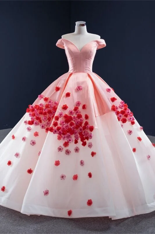 Formal Dress for Grammy AwardsOff the Shoulder Pink Ball Gown