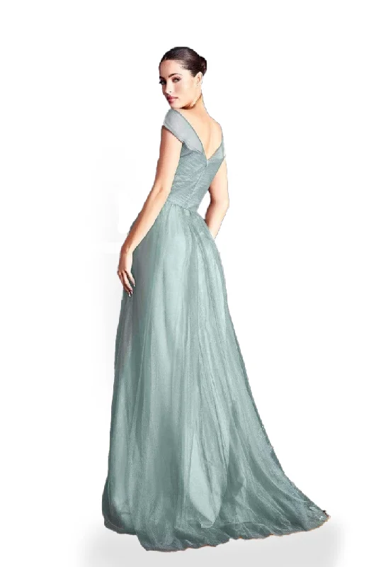 Formal Dress for Modeling Auditions16 - la divine eucalyptus pleated bodice tulle gown