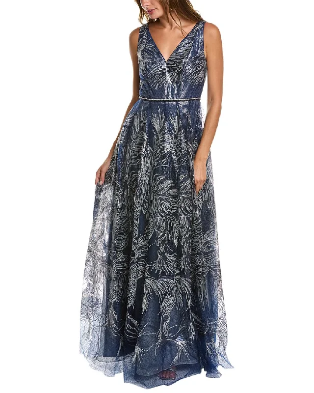 Formal Dress Shops in New YorkRene Ruiz V-Neck Aline Gown