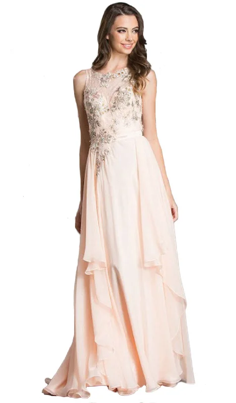 long prom dressesTrevi Collection - Long Flowy A-Line Prom Dress