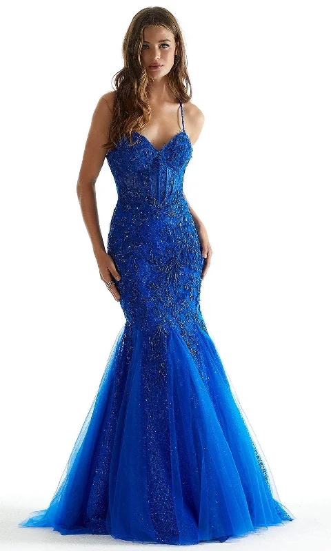 short prom dressesMGNY By Mori Lee 47085 - Beaded Embroidered Mermaid Prom Gown